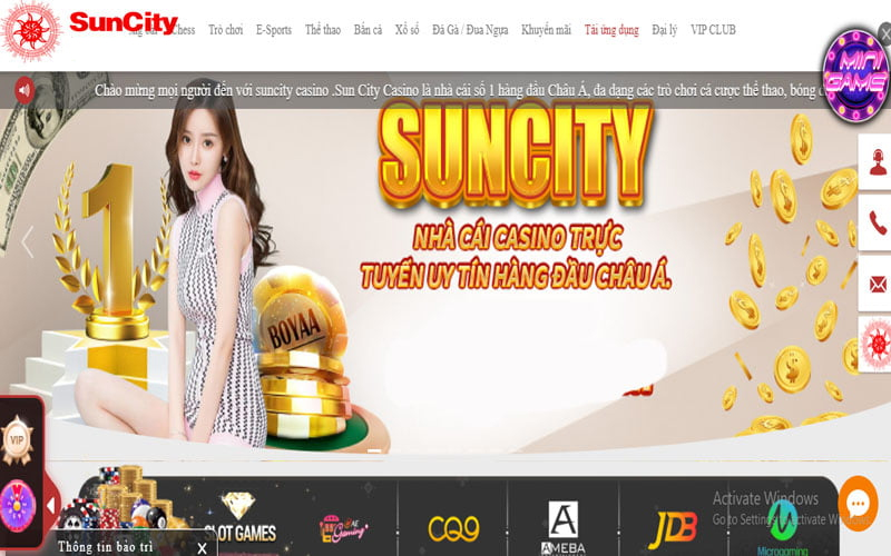 Nhà cái Suncity mang đến người chơi nhiều trải nghiệm khác biệt