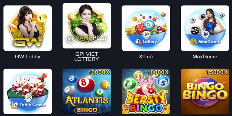 Sảnh game xổ số tại casino Mocbai vô cùng đa dạng và hấp dẫn