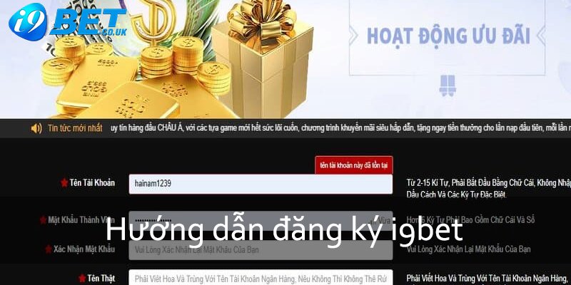 Hướng dẫn đăng ký i9bet thành công trong ngang tấc cho newbie